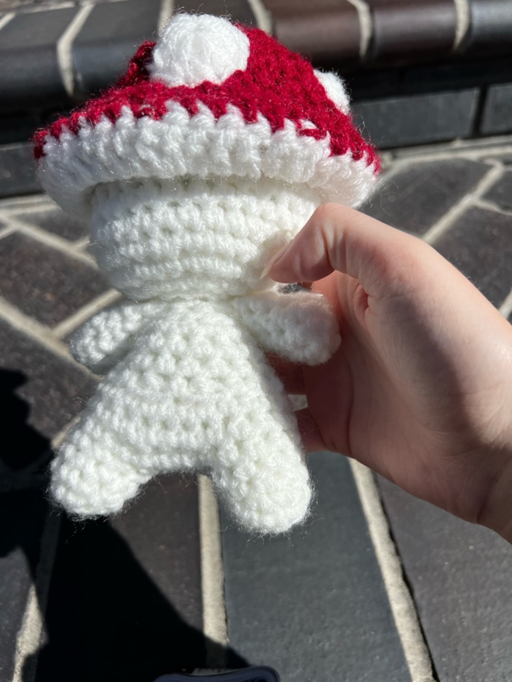 Hand Crocheted Little Mushroom Guy Stuffed Animal Plushie! - Picture 6 of 17